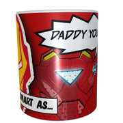 Iron man dad smart as Marvel DC Lego superhero fathers day xmas gift 11oz mug