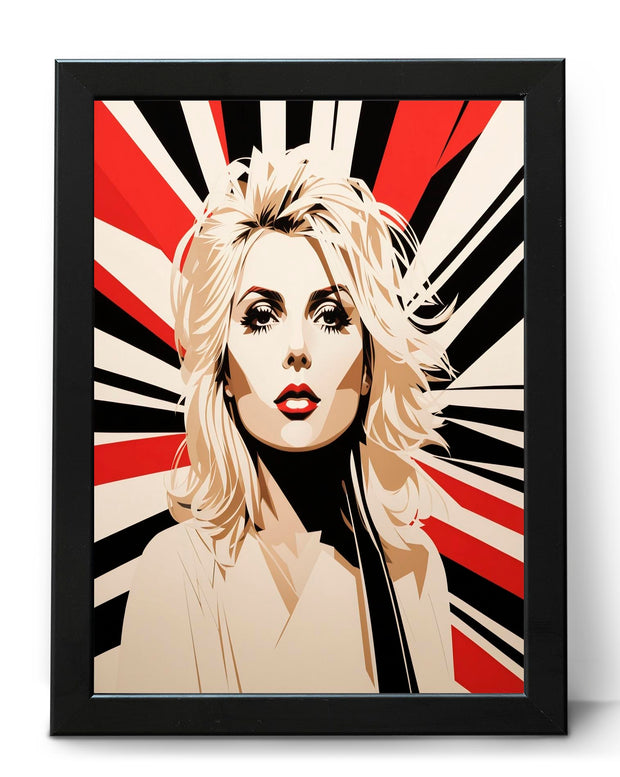 Blondie Debbie Harry Minimalist style Pop Art Poster Inspired by Parallel Lines