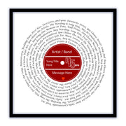 Song Lyric Poster Prints - Any Colour, Vinyl Record Wall Art- Personalised 6