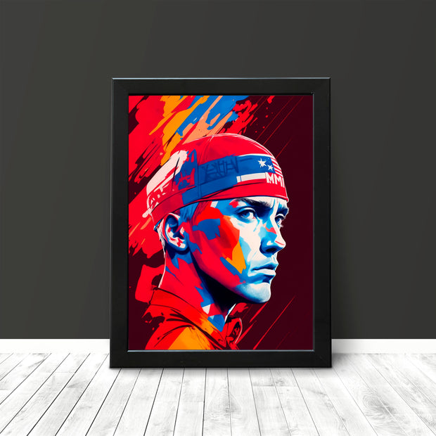 Eminem Marshall Mathers Abstract Portrait Poster Print Pop Wall Art