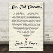 Personalised Song Lyric Poster Prints Custom Script Wall Art - Any Song