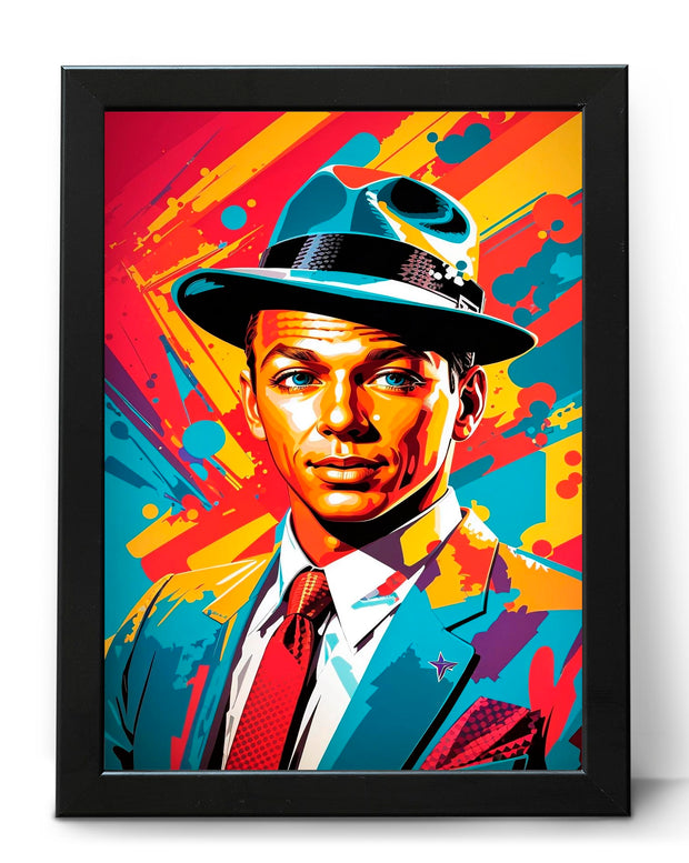 Frank Sinatra Retro style Portrait Classic Pop Art Poster Print