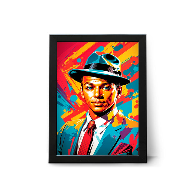 Frank Sinatra Retro style Portrait Classic Pop Art Poster Print