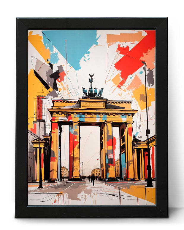 Germany Brandenburg Gate Neo Expressionist style Wall Art Poster Print