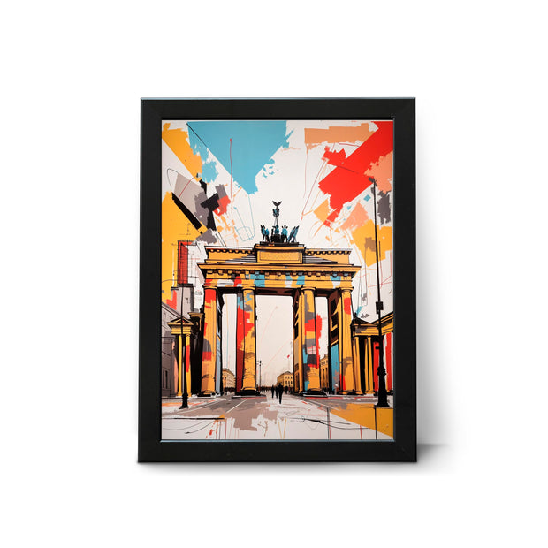 Germany Brandenburg Gate Neo Expressionist style Wall Art Poster Print