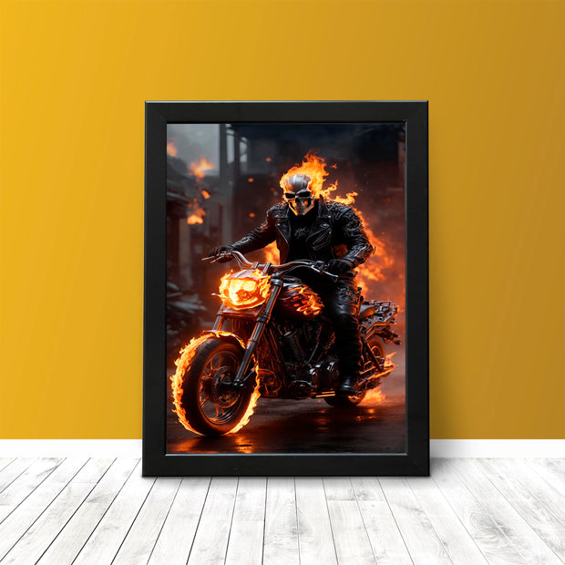 Ghost Rider Marvel Antihero Johnny Blaze Classic Movie Poster Print