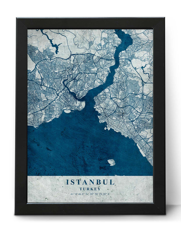 ISTANBUL CITY MAP WALL PRINT VINTAGE ART WORK WALL POSTER MAP COLLECTION