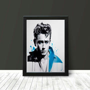 James Dean Black & White Poster Print With Colour Splash. Tribute to a Movie Icon