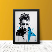 James Dean Black & White Poster Print With Colour Splash. Tribute to a Movie Icon