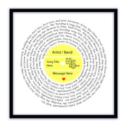 Song Lyric Poster Prints - Any Colour, Vinyl Record Wall Art- Personalised 3