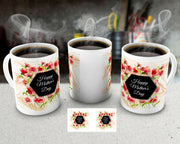 Mothers day mug flower design choose your own design