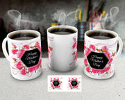 Mothers day mug flower design choose your own design Pink