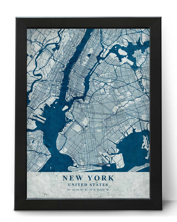 NEW YORK CITY MAP WALL ART VINTAGE HANGING WALL POSTER MAP COLLECTION