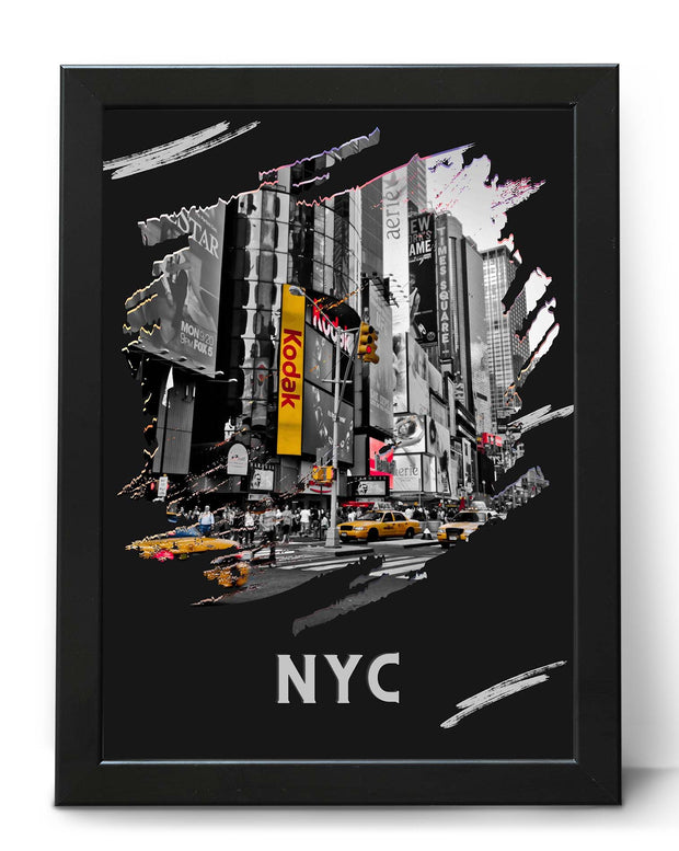 New York City Poster Print Black and White Wall Art & Classic NYC Cityscape