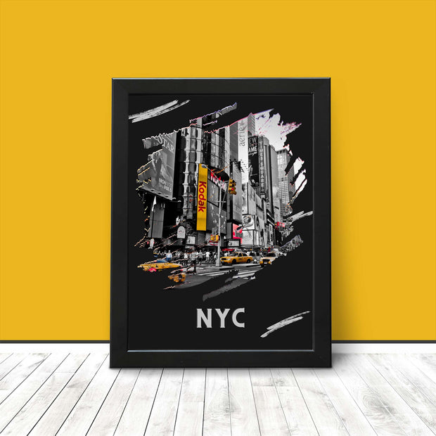 New York City Poster Print Black and White Wall Art & Classic NYC Cityscape