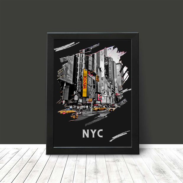 New York City Poster Print Black and White Wall Art & Classic NYC Cityscape