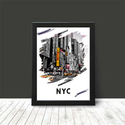 New York City Poster Print Classic NYC Cityscape Wall Art