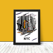 New York City Poster Print Classic NYC Cityscape Wall Art
