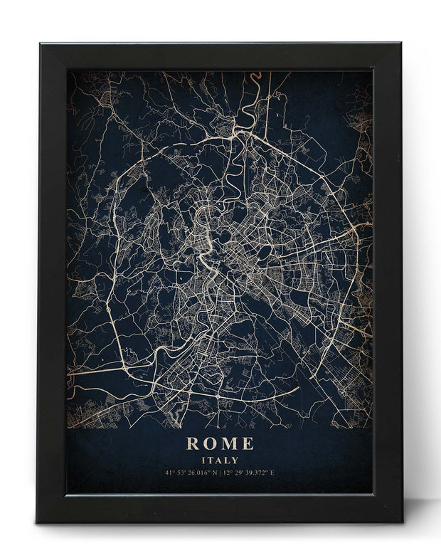 ROME CITY MAP WALL ART VINTAGE ART WORK GALLERY POSTER MAP COLLECTION