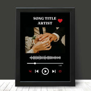 Personalised Photo Song Prints, Soundbar Music Player Wall Art