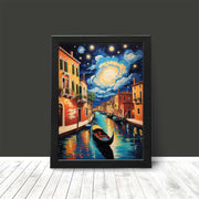 Italy Venice Canals Post-impressionist inspired Travel Wall Art Poster Print
