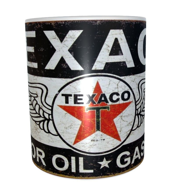 Texaco Gasoline car oil mug 11oz ceramic mug gift for men distressed retro xmas