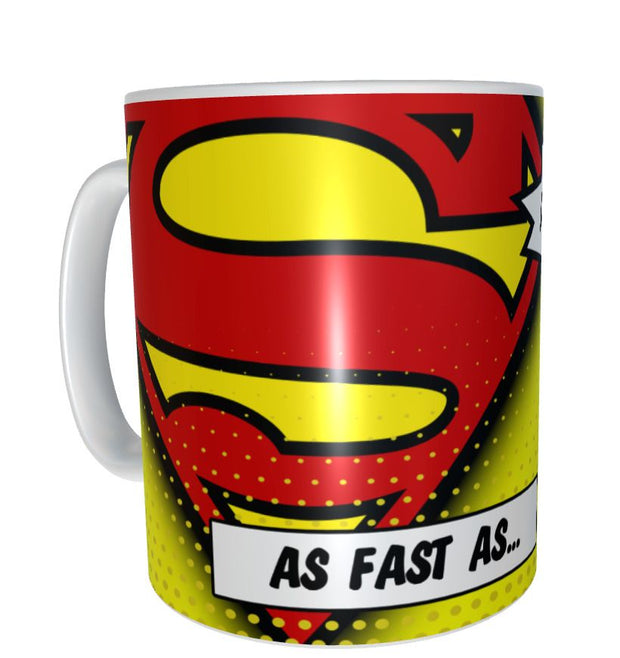 Superman dad fast as Marvel DC Lego superhero fathers day xmas gift 11oz mug