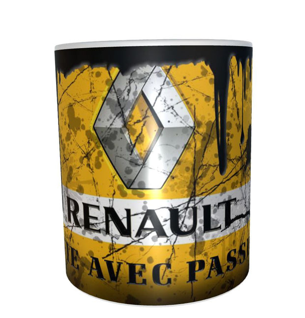 Renault car present oil mug 11oz ceramic mug gift for men distressed retro xmas