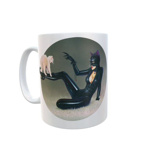 Cat woman sexy figure pose fluffy female woman hot Gift 11oz mug