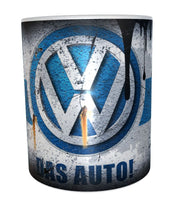 Volkswagon VW car oil mug 11oz ceramic mug gift for men distressed retro xmas