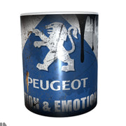 Peugeot car designer oil mug 11oz ceramic mug gift for men distressed retro xmas