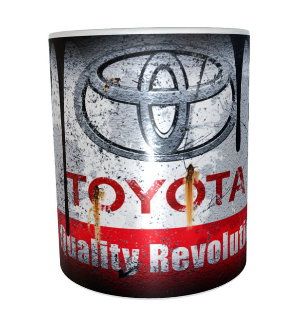 Toyota car design oil mug 11oz ceramic mug gift for men distressed retro xmas