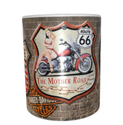 Harley Davidson bike route 66 mug 11oz ceramic mug gift for him men retro xmas