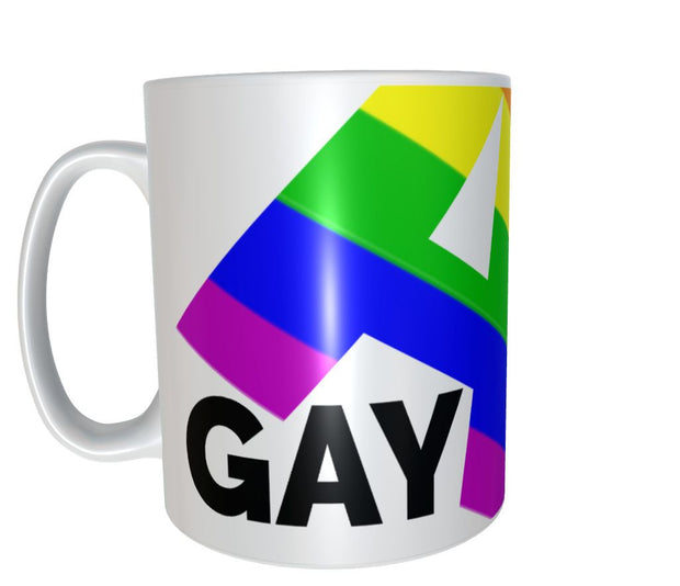 Gay pride GAY A F novelty funny rainbow gay pride Gift 11oz mug