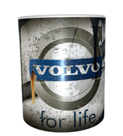 Volvo designer car oil mug 11oz ceramic mug gift for men distressed retro xmas