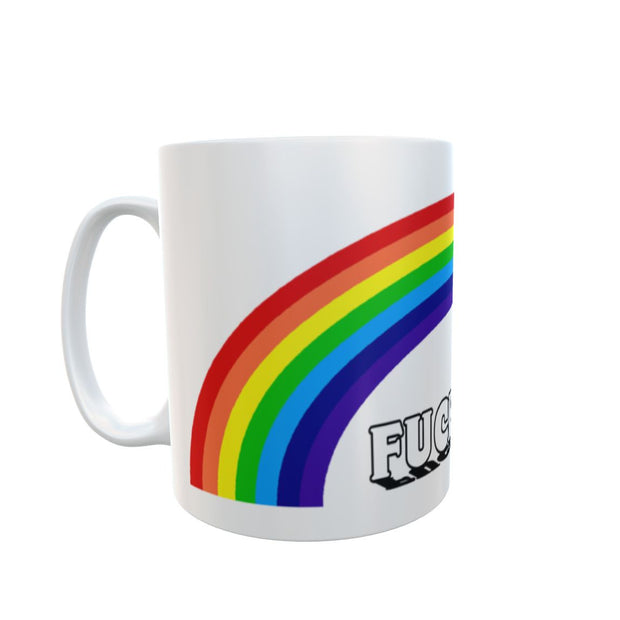 F you novelty funny rainbow gay pride Gift 11oz mug