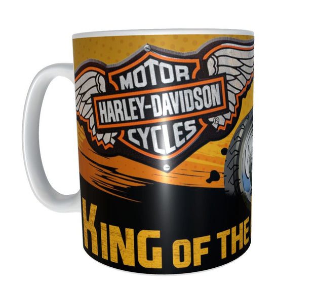 Harley Davidson bike king mug 11oz ceramic mug gift for him men retro xmas