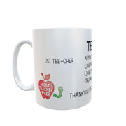 Teacher noun end of year term thanyou present 11oz ceramic mug gift idea cup