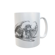 Fantasy she devil black and white alternative draw 11oz ceramic mug gift cup